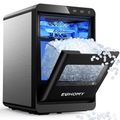 Black Countertop Pebble Ice Maker – Makes 40lbs Chewable Nugget Ice Daily, Ready in 7–10 Mins, Self-Cleaning